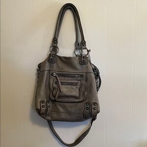 Linea Pelle Gray Shoulder Bag
